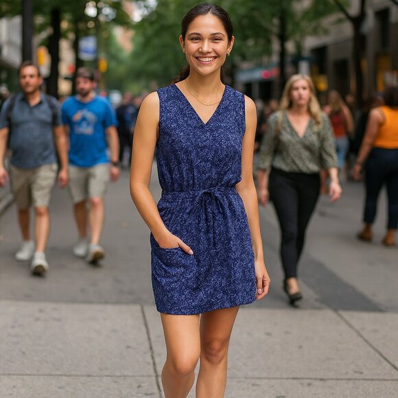 Ideology Snake Print Drawstring Waist Dress - Picture 1 of 5